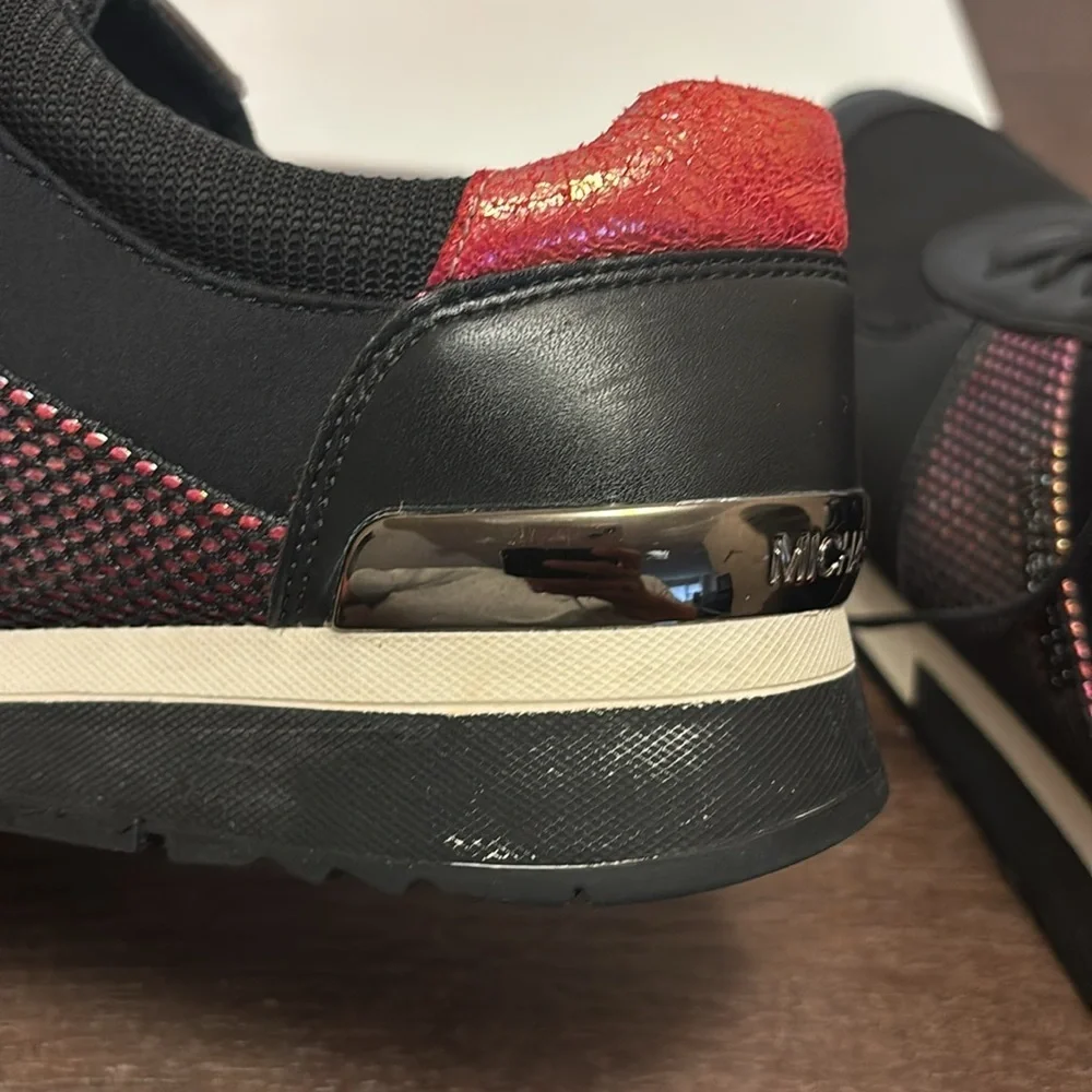 Michael Kors Black and Pink Sneakers with Minimalist Design